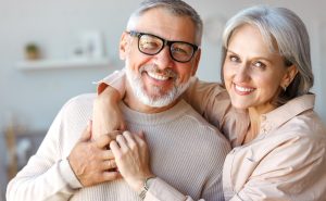 older couple smiles